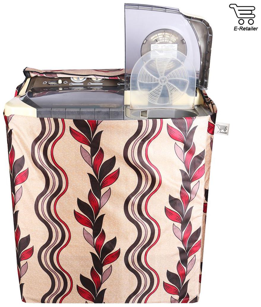 

E-Retailer Classic Golden Creeper Design Semi-Automatic Washing Machine Cover 5 kg To 8 kg Capacity