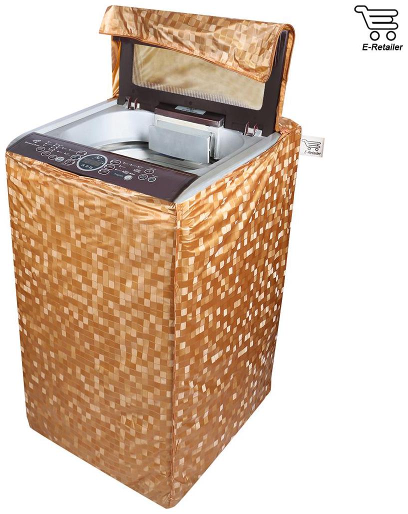 

E-Retailer Classic Orange Colour With Square Design Top Load Washing Machine Cover