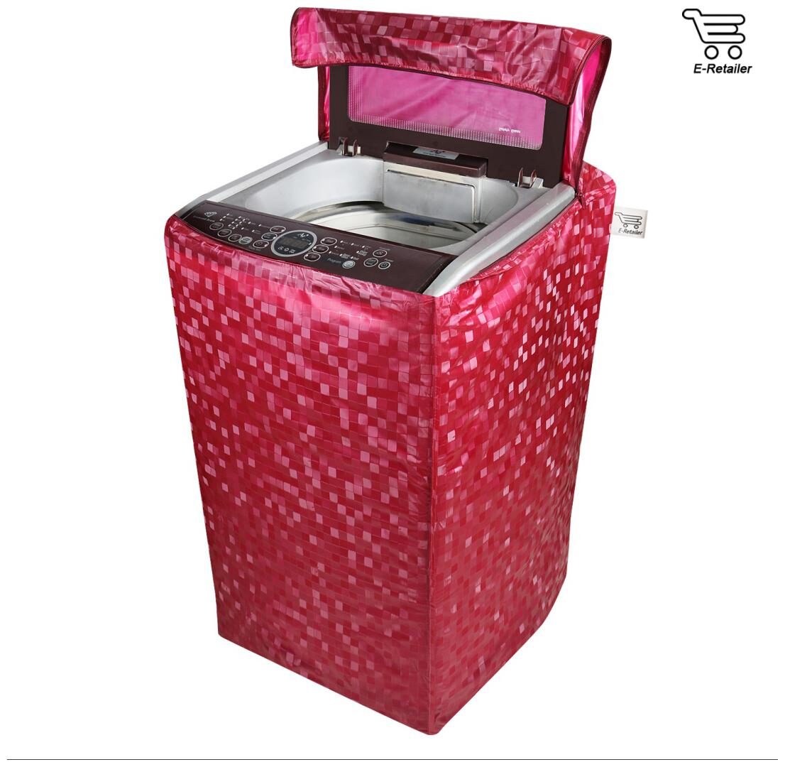 

E-Retailer Classic Red Colour With Square Design Top Load Washing Machine Cover