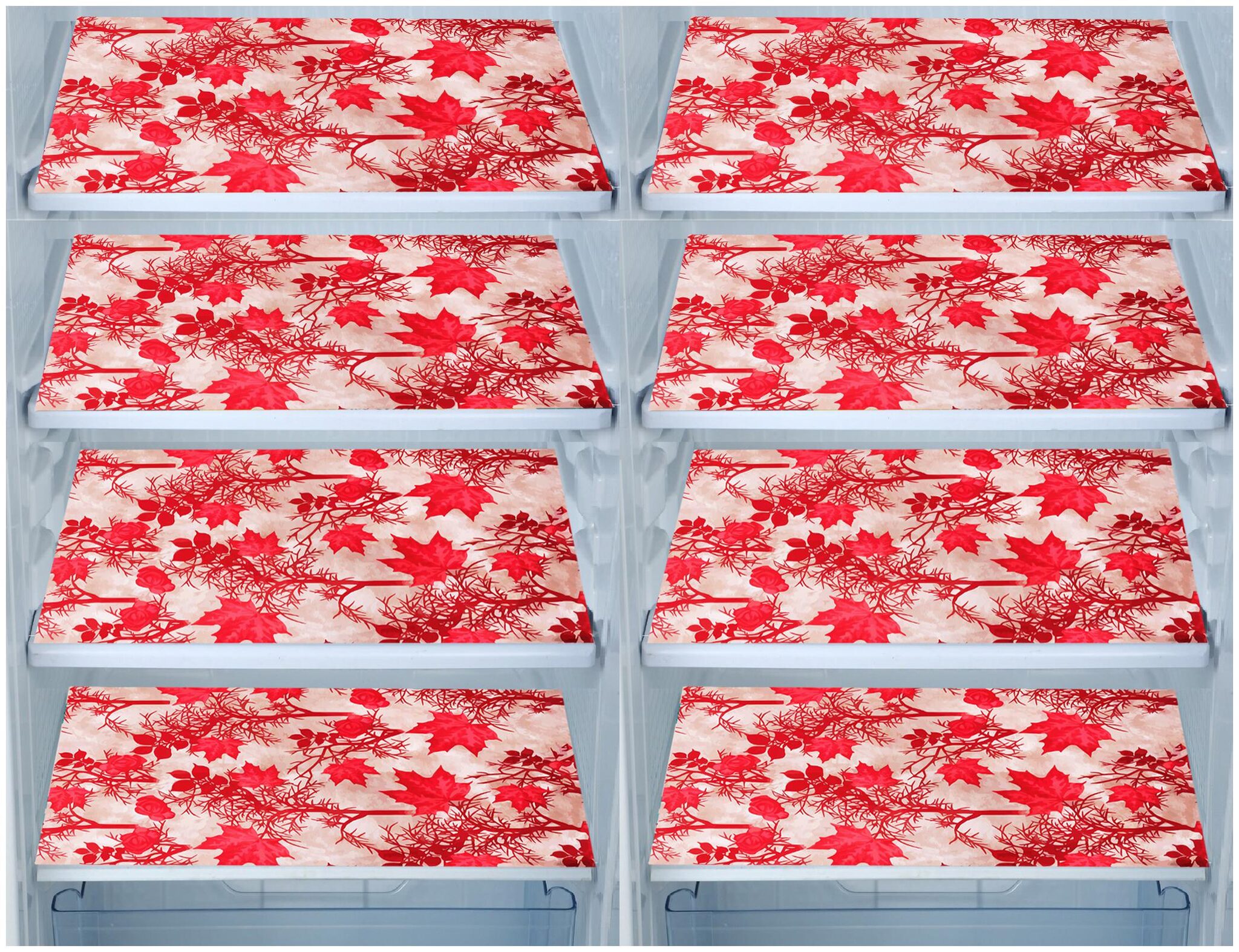 

E-Retailer Fridge Mats Multi Purpose Mats (Red Set of 8)
