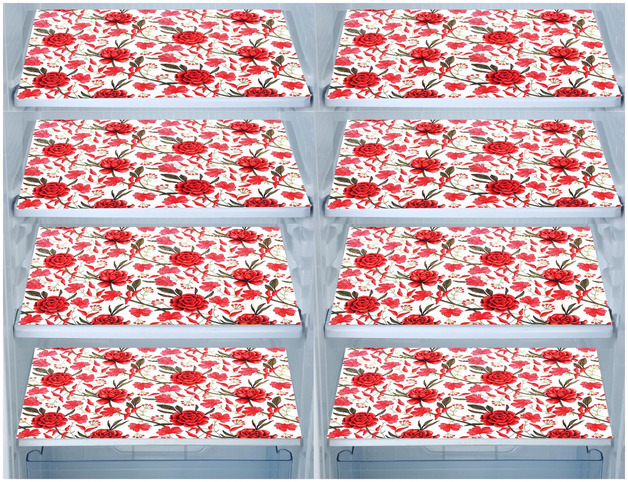 

E-Retailer Fridge Mats Multi Purpose Mats (Red Set of 8)