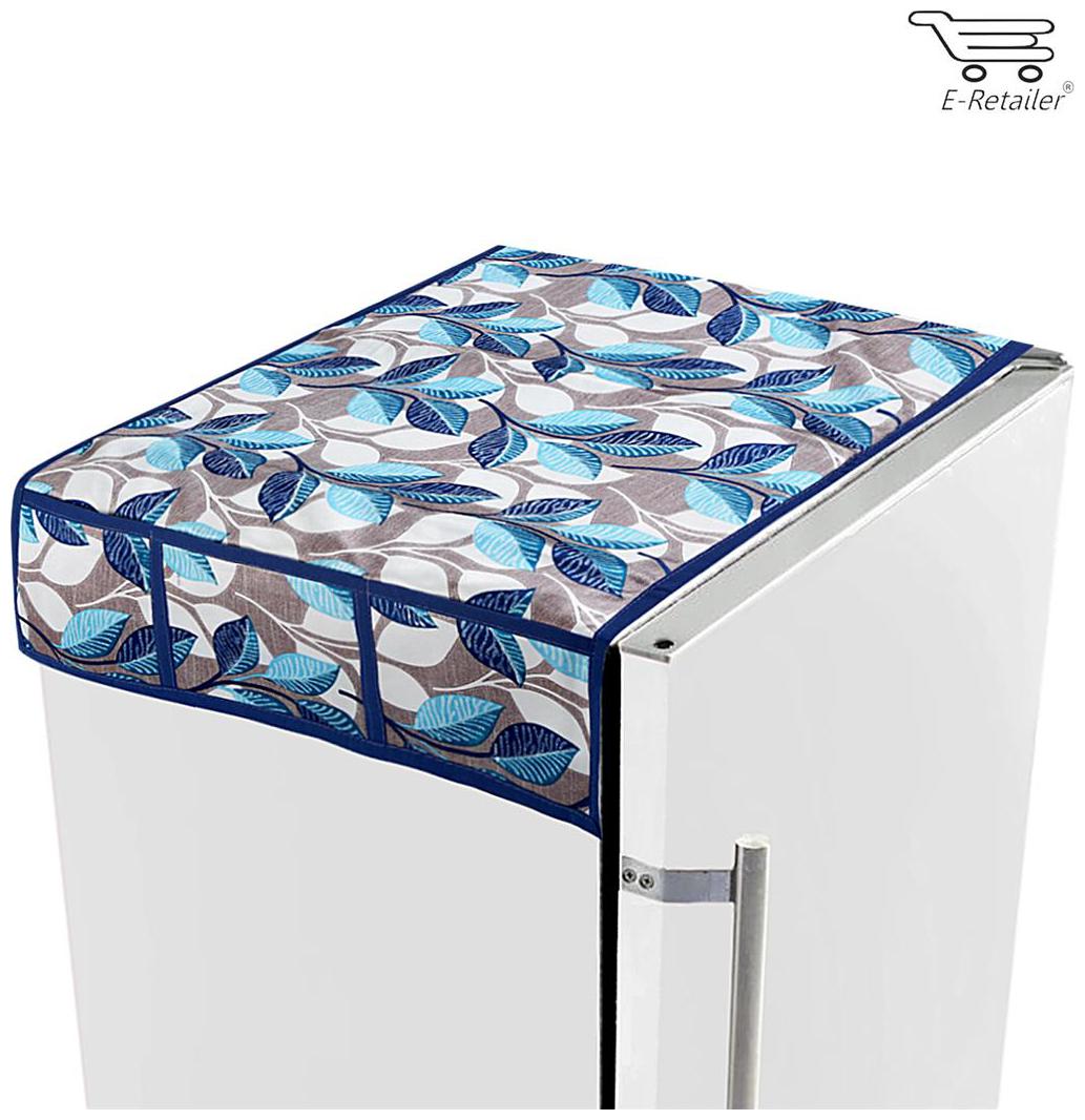 

E-Retailer Light Blue Leaves Fridge Top Cover