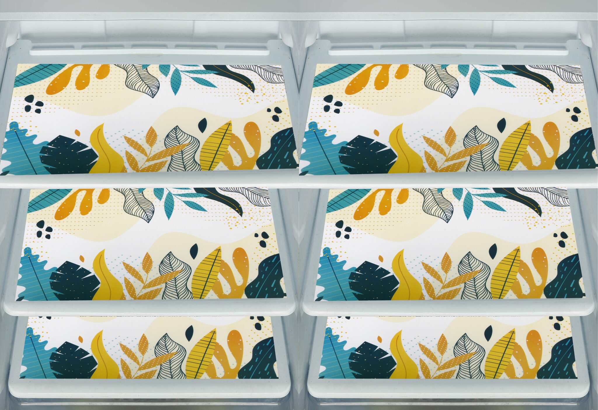 

E-Retailer MultiPurpose Set of 6 PVC Waterproof Fridge Mats Placemats Table Mats