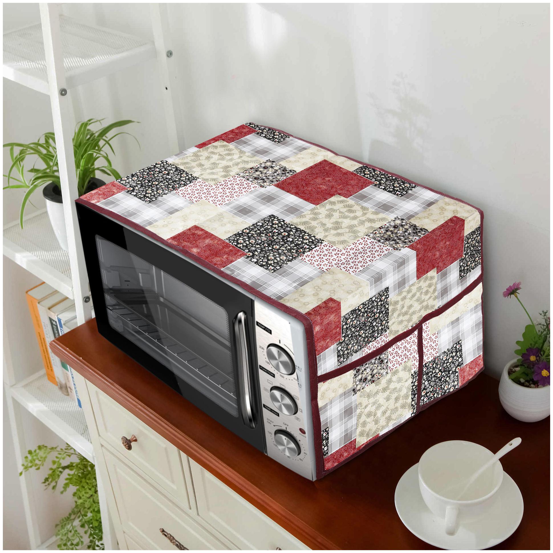 

E-Retailer Microwave-Oven Top Cover With 4 Pockets (Color- Multi Size-36x14 inch)