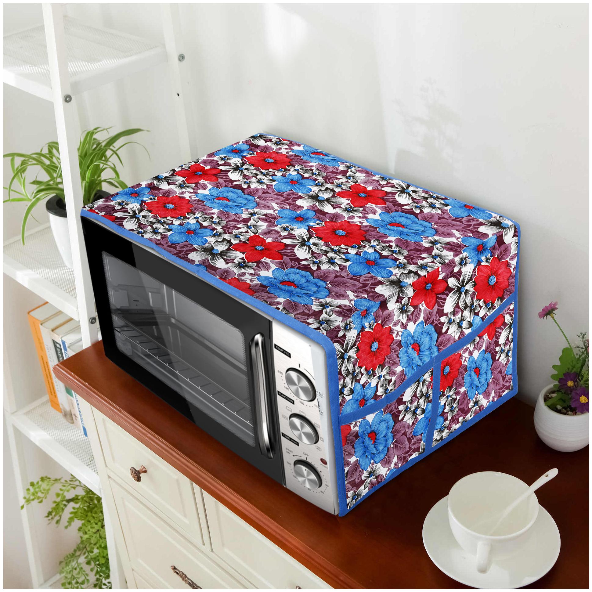 

E-Retailer PVC Waterproof 3-Layered Microwave-Oven Top Cover With 4 Pocket