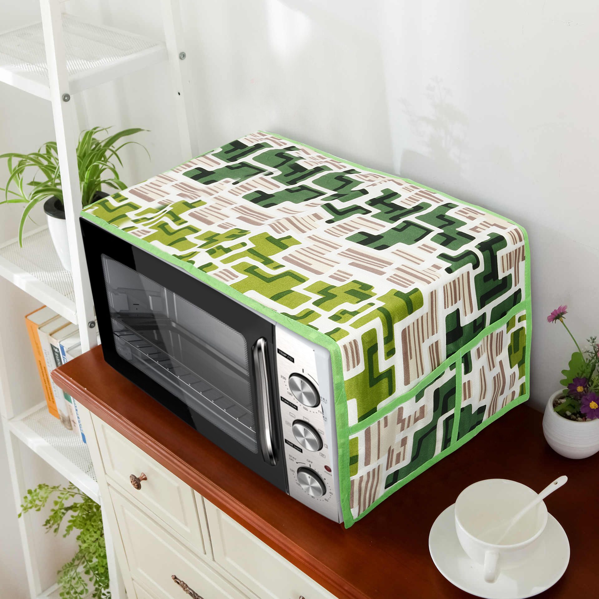 

E-Retailer Polyester 3-Layered Microwave-Oven Top Cover With 4 Pockets