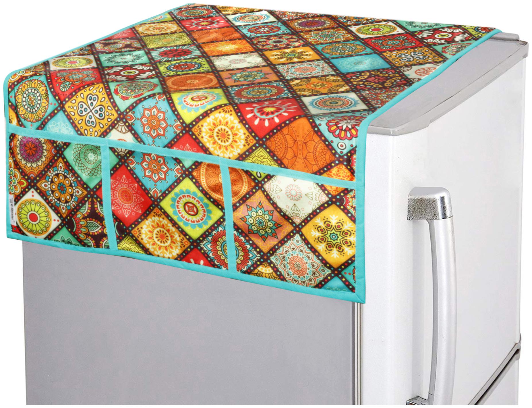

E-Retailer Polyester 3-Layered Fridge Top Cover with 6 Utility Pockets (Multi Size-39x21 inches)