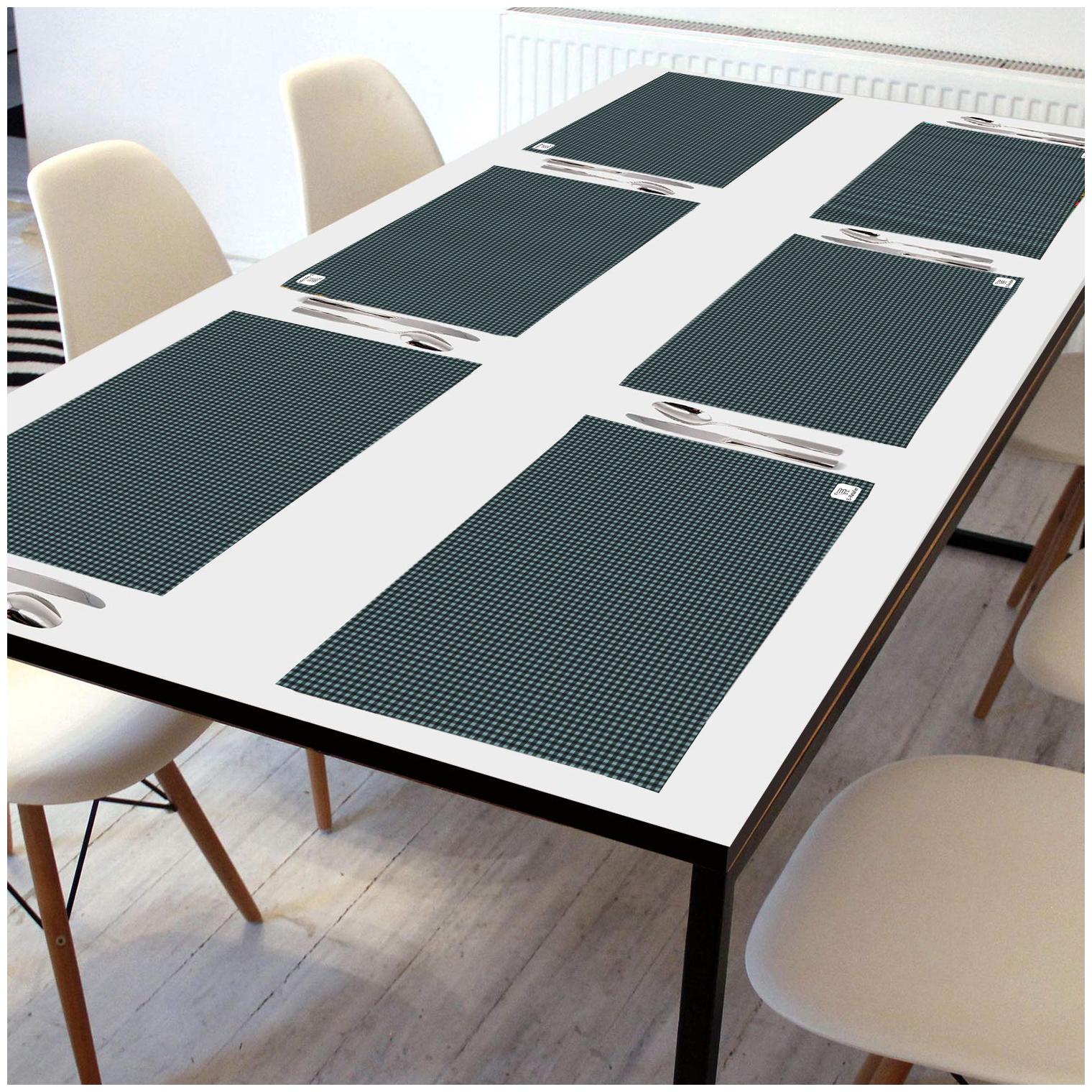 

E-Retailer PVC Waterproof Table Mats (BlackGrey Set of 6)