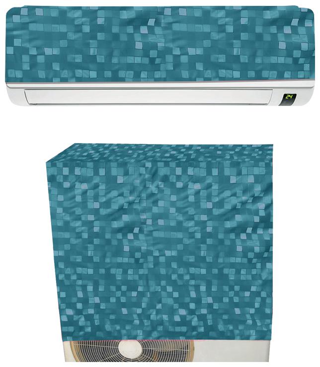 

E-Retailer PVC WaterProof Split AC Cover for 1 5 Ton (Blue)