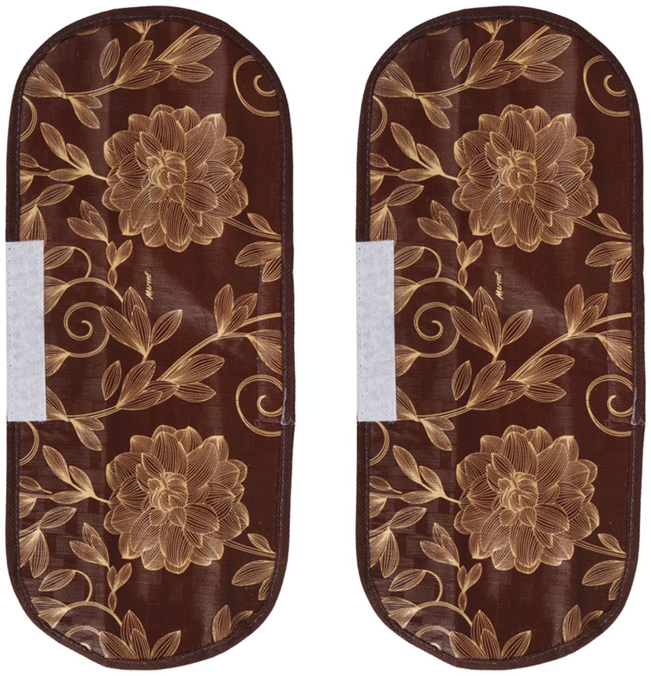 

E-Retailer PVC Waterproof Fridge Refrigerator Handle Cover Set Of 2 Pieces (Color- Brown Size 6x12 Inches)