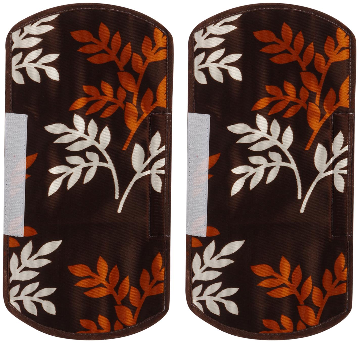 

E-Retailer Polyester 3-Layered Fridge Refrigerator Handle Cover Set Of 2 Pieces (Color- Brown Size 6x12 Inches)