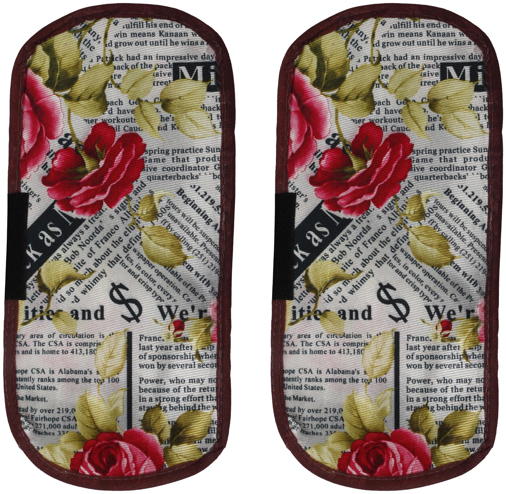 

E-Retailer Polyester 3-Layered Fridge Refrigerator Handle Cover Set Of 2 Pieces (Color- Multi Size 6x12 Inches)
