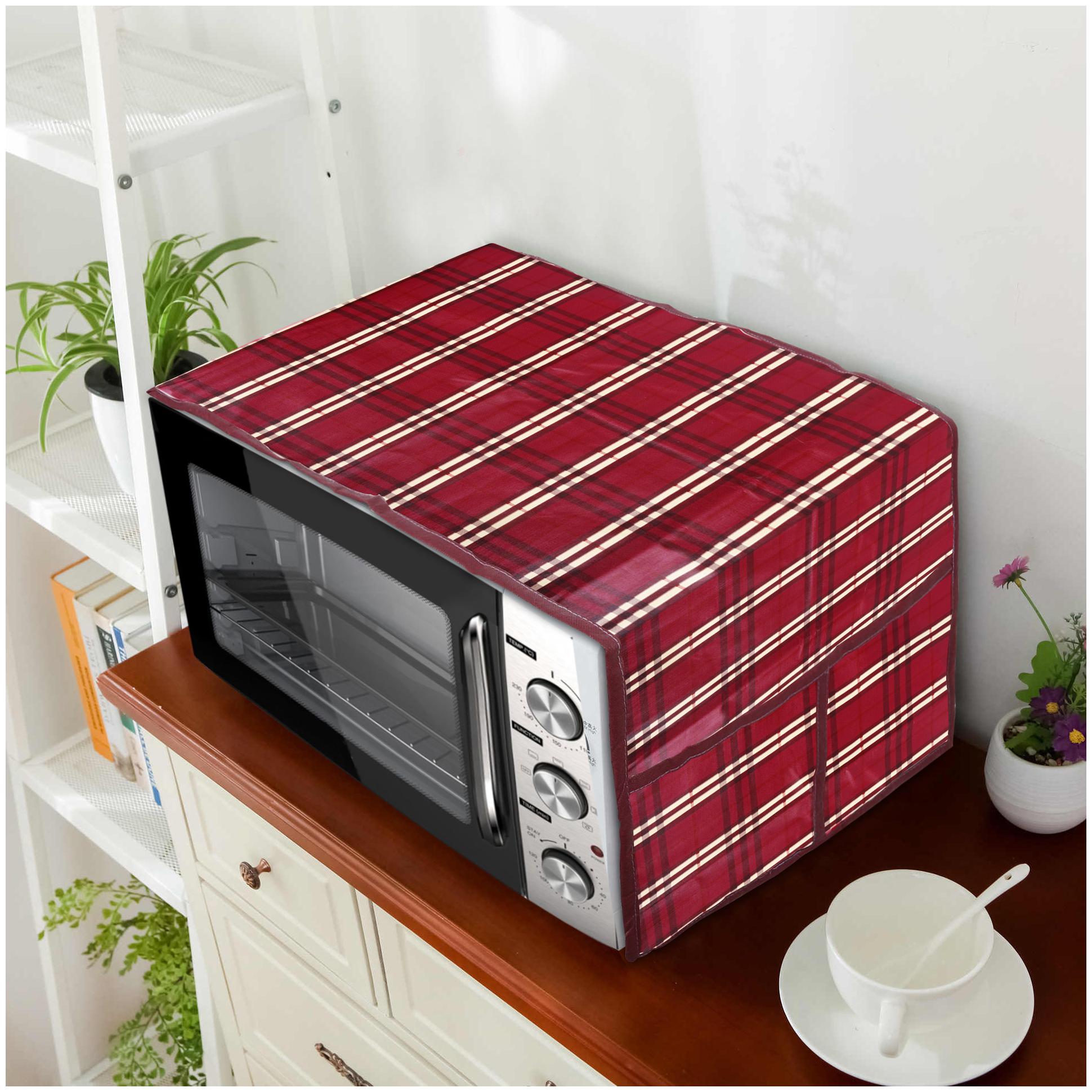 

E-Retailer PVC Waterproof 3-Layered Microwave-Oven Top Cover With 4 Pocket