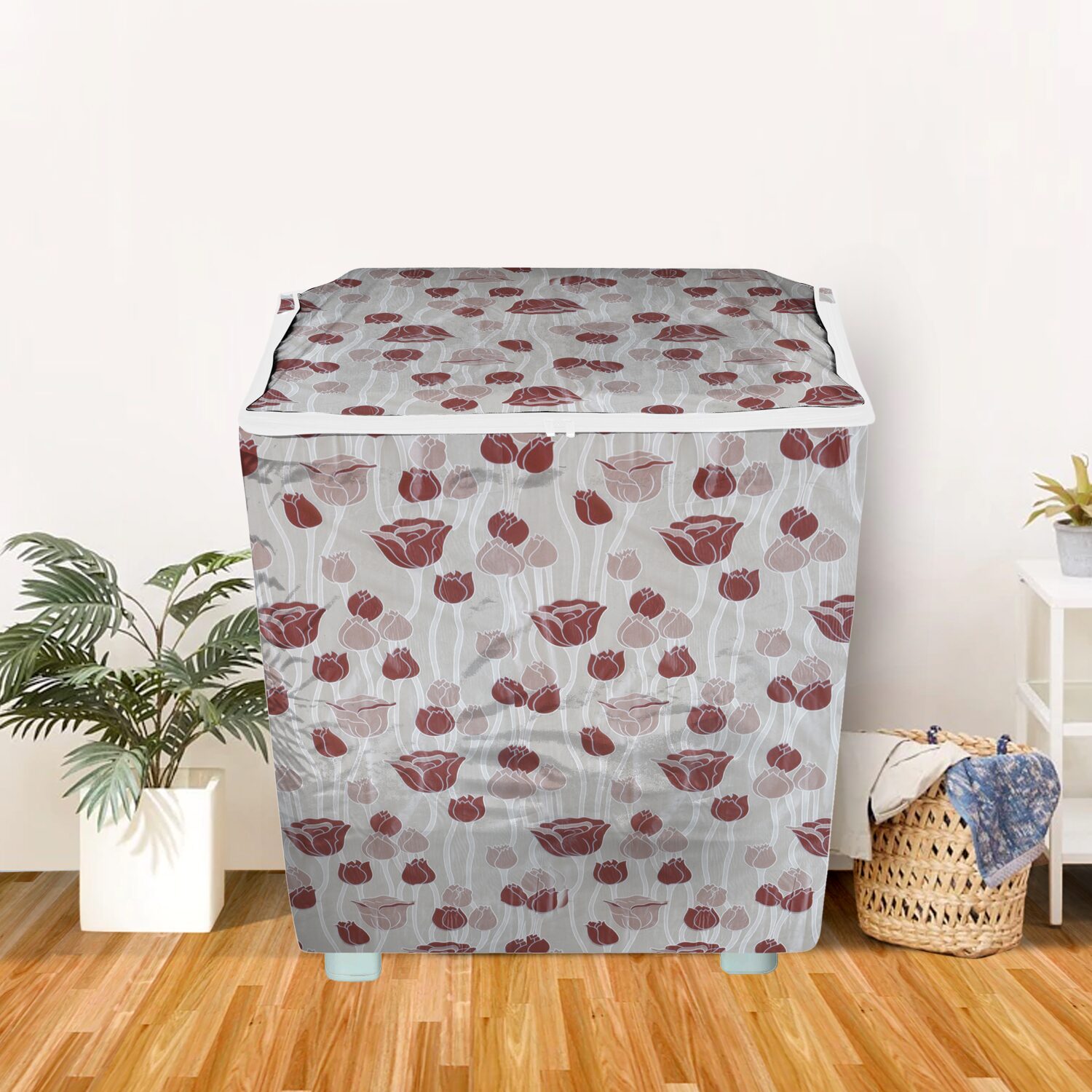 

E-Retailer PVC Waterproof Semi-Automatic Washing Machine Cover Suitable For 5KG To 7 5KG