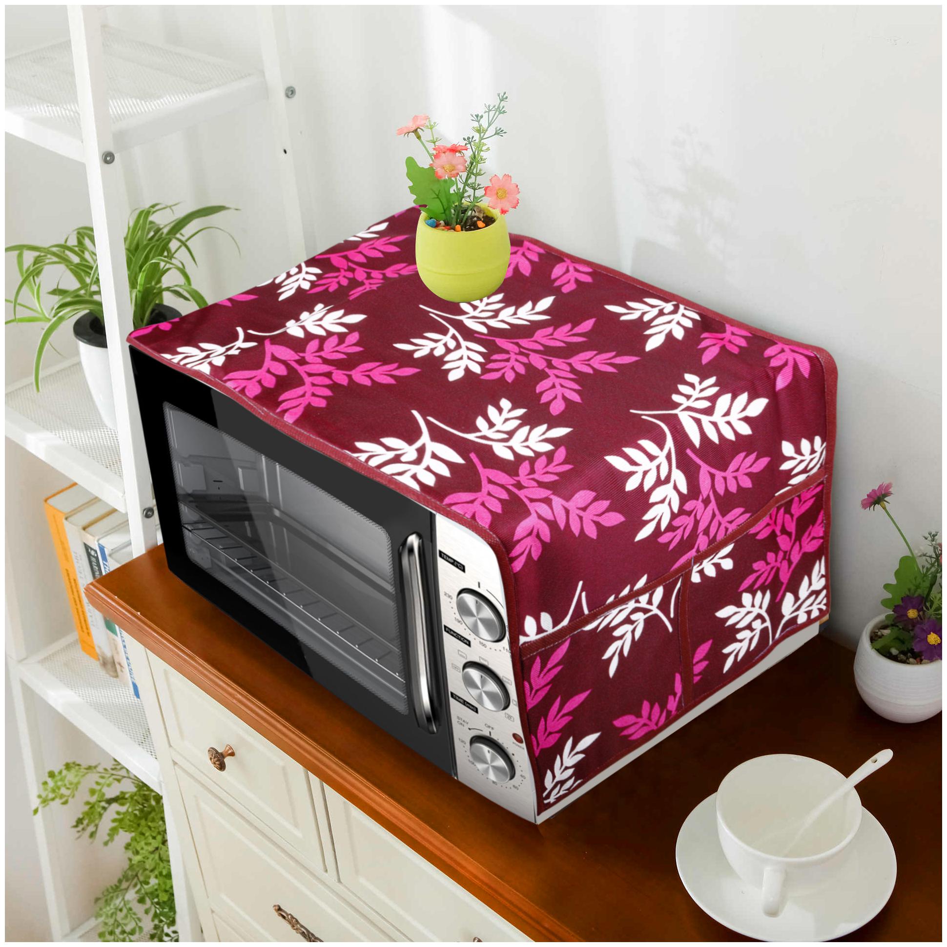 

E-Retailer Polyester 3-Layered Microwave-Oven Top Cover With 4 Pockets (Color- Purple Size-36x14 Inches)