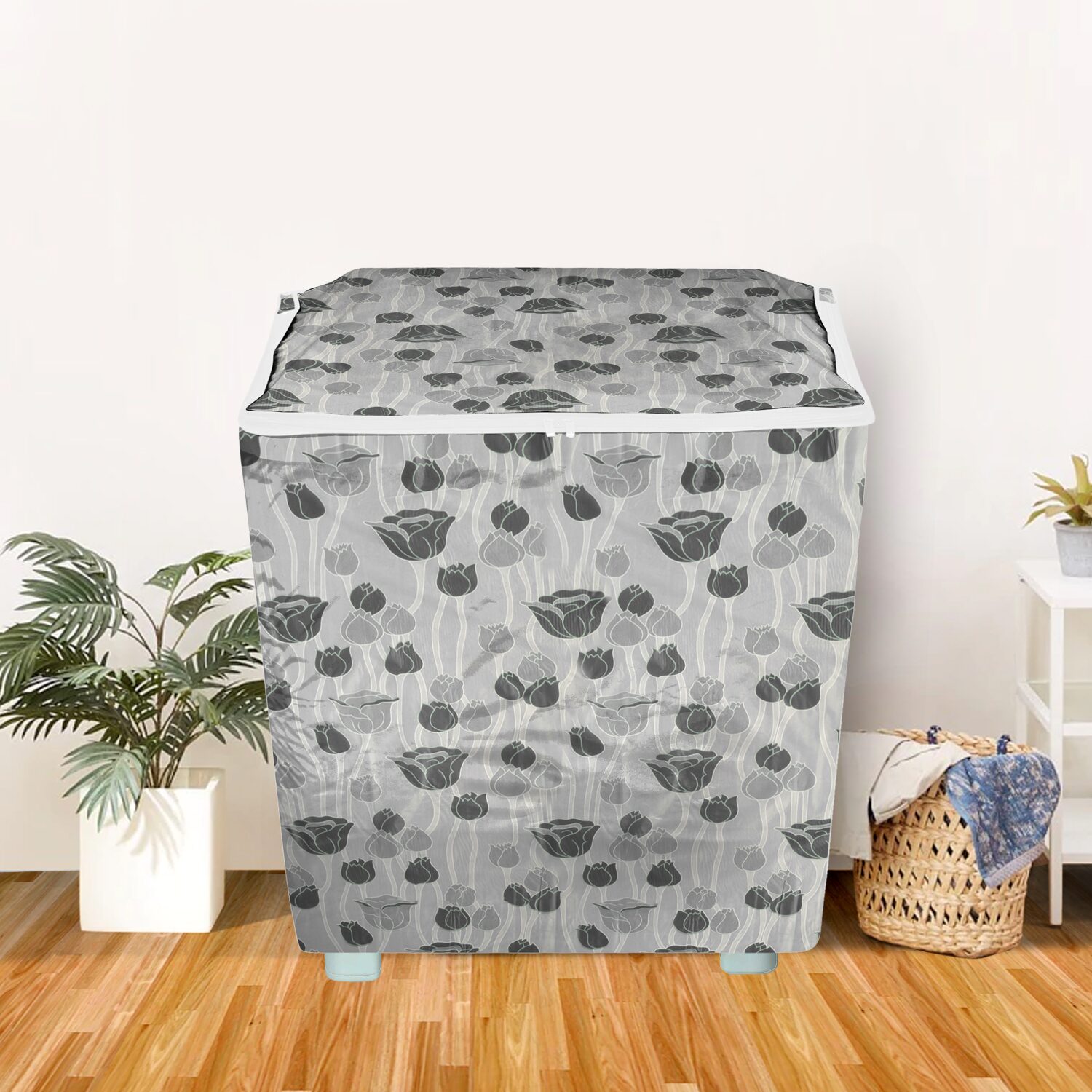 

E-Retailer PVC Waterproof Semi-Automatic Washing Machine Cover Suitable For 5KG To 7 5KG