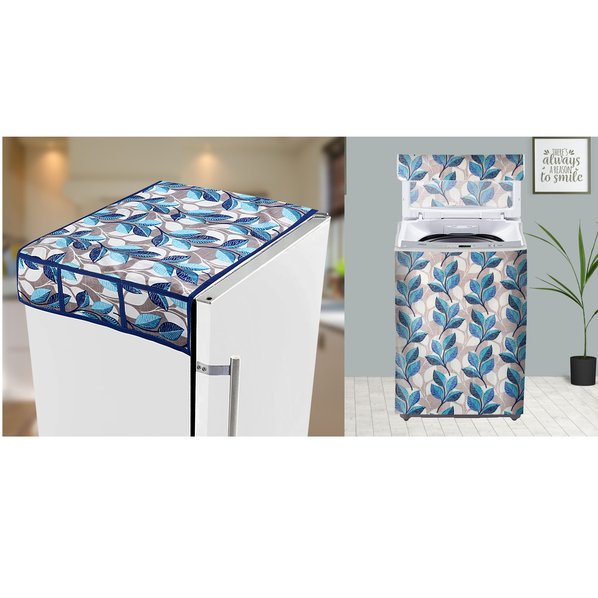 

E-Retailer Top Load Washing Machine Cover And Fridge Top Cover(Blue Set of 2 Pcs)