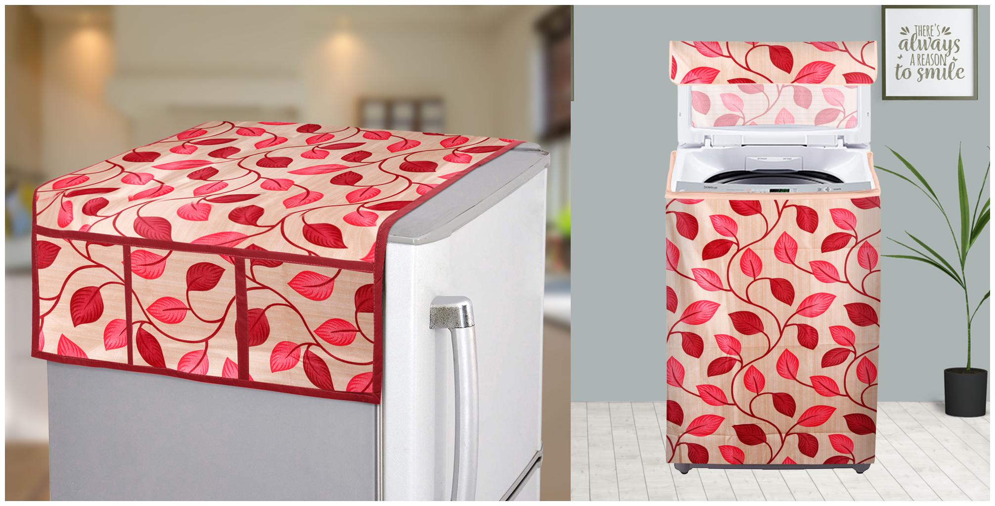 

E-Retailer Top Load Washing Machine Cover And Fridge Top Cover(Red Set of 2 Pcs)