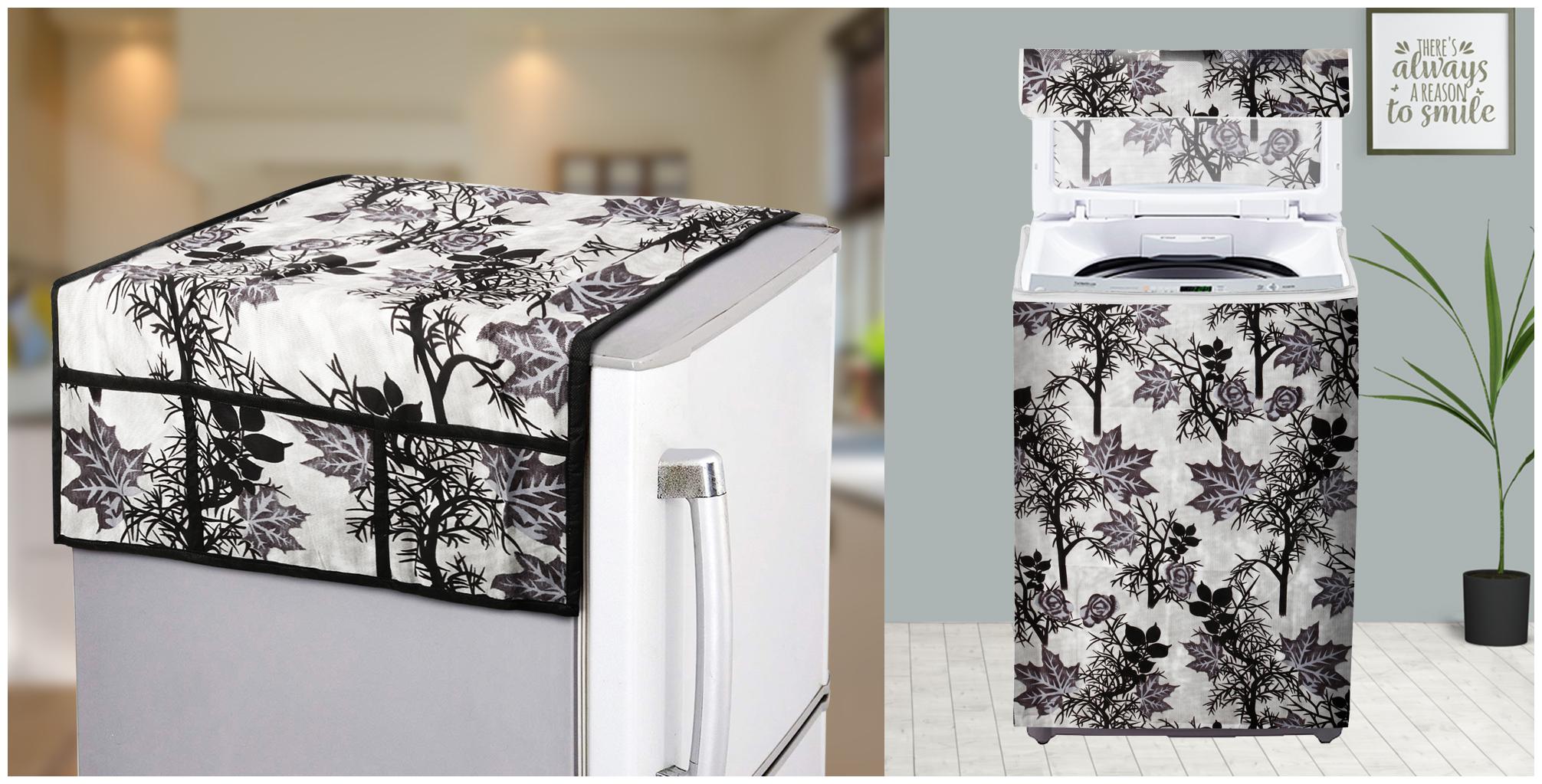 

E-Retailer Top Load Washing Machine Cover And Fridge Top Cover(Black Set of 2 Pcs)