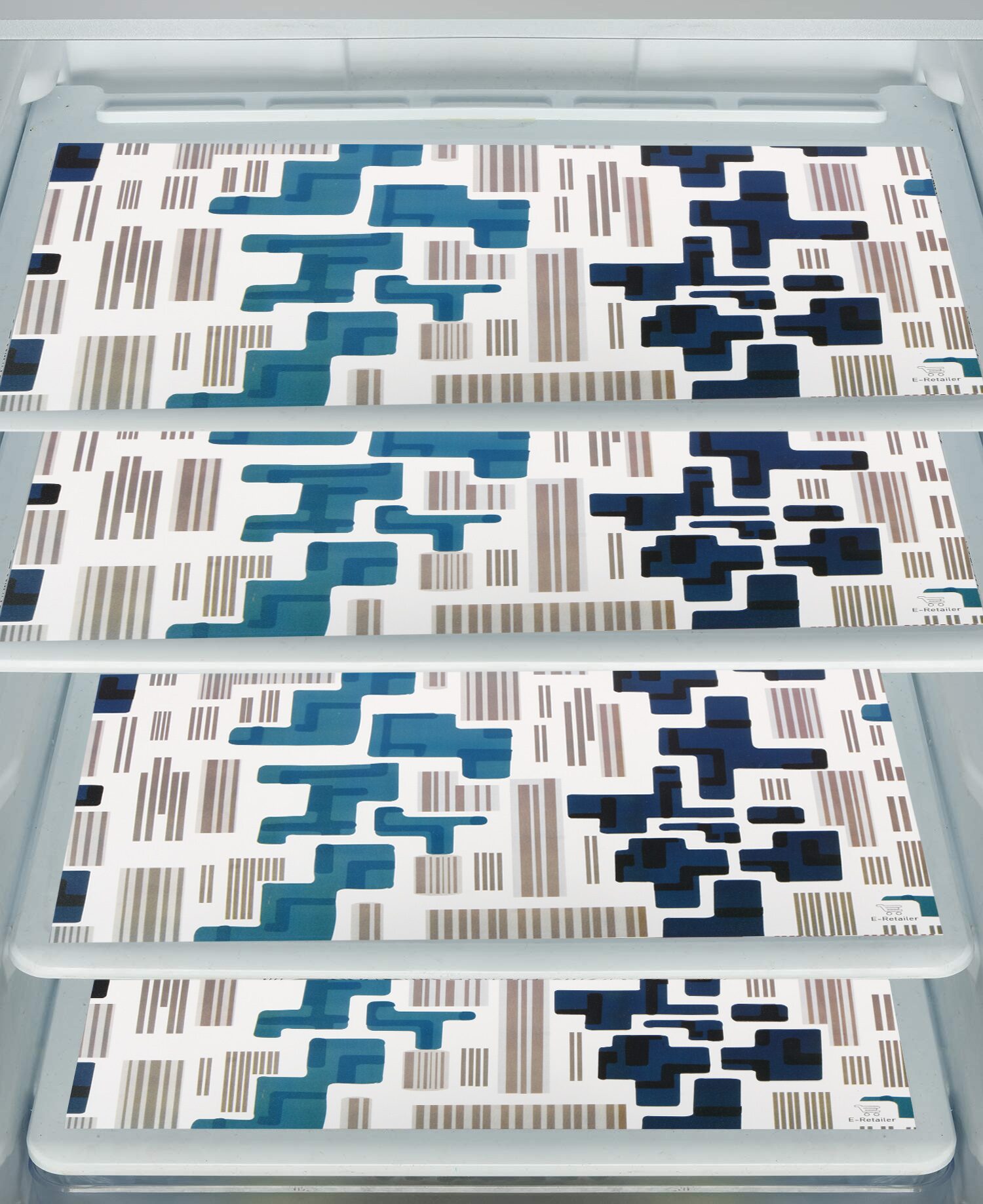 

E-Retailer Waterproof PVC Fridge Mats Drawer Mats Multi Purpose Use Mats -Pack of 4