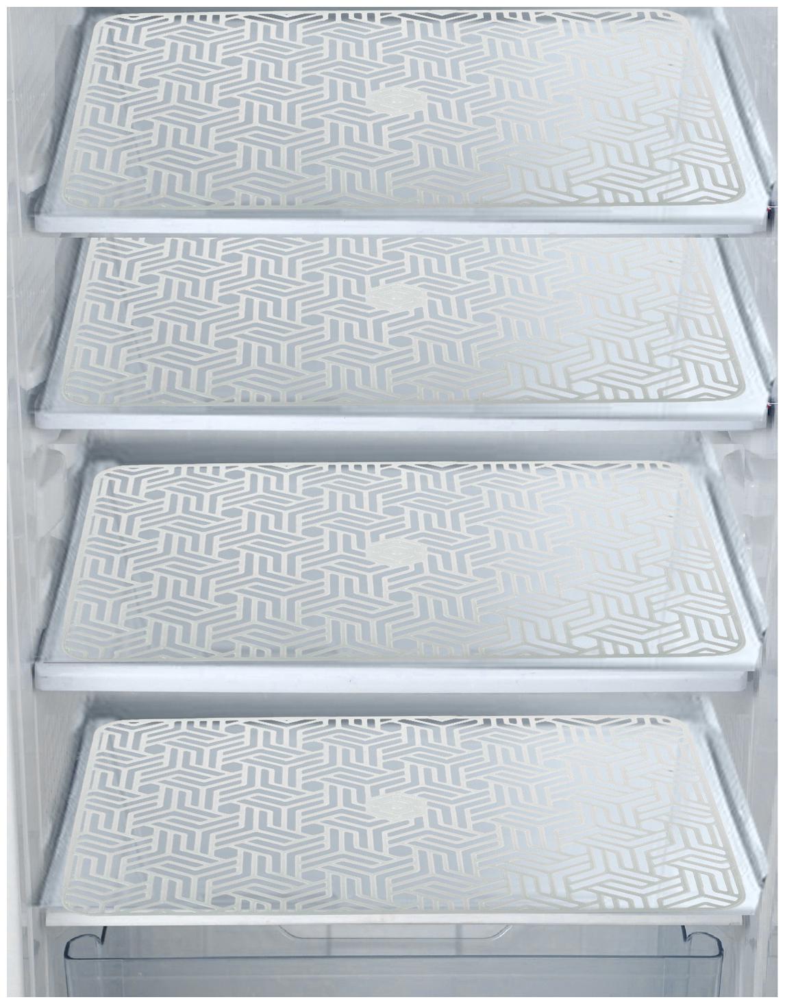 

E-Retailer Waterproof PVC Refrigerator Drawer Mats Fridge Mats Multi Purpose Mats (White Set of 4)