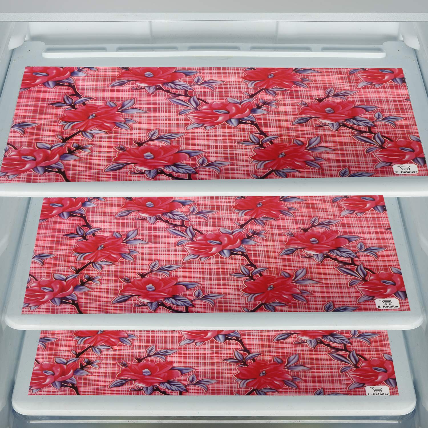 

E-Retailer Waterproof PVC Fridge Mats Drawer Mats Multi Purpose Use Mats -Pack of 3