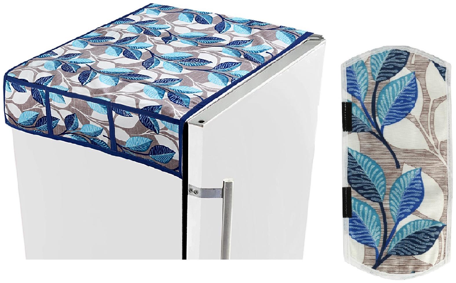 

E-Retailertm Combo Of Fridge Top Cover With 6 Utility Pockets And Fridge Handle Cover For Single Door