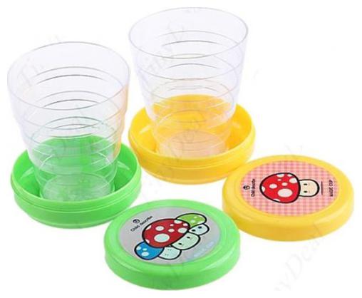 

Easy to carry Foldable Plastic Pocket Drinking Glass Pack of 2 pcs