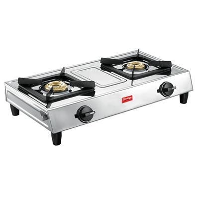 

Prestige Eco 2 Burner Regular Silver Gas Stove