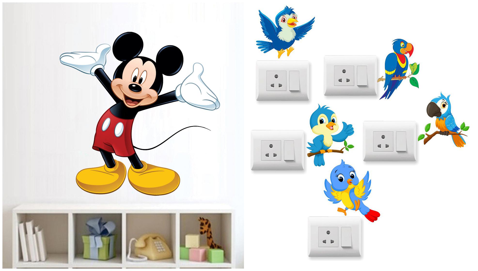 

Eja Art Cute Mickey Mouse Wall And Switch Board Sticker