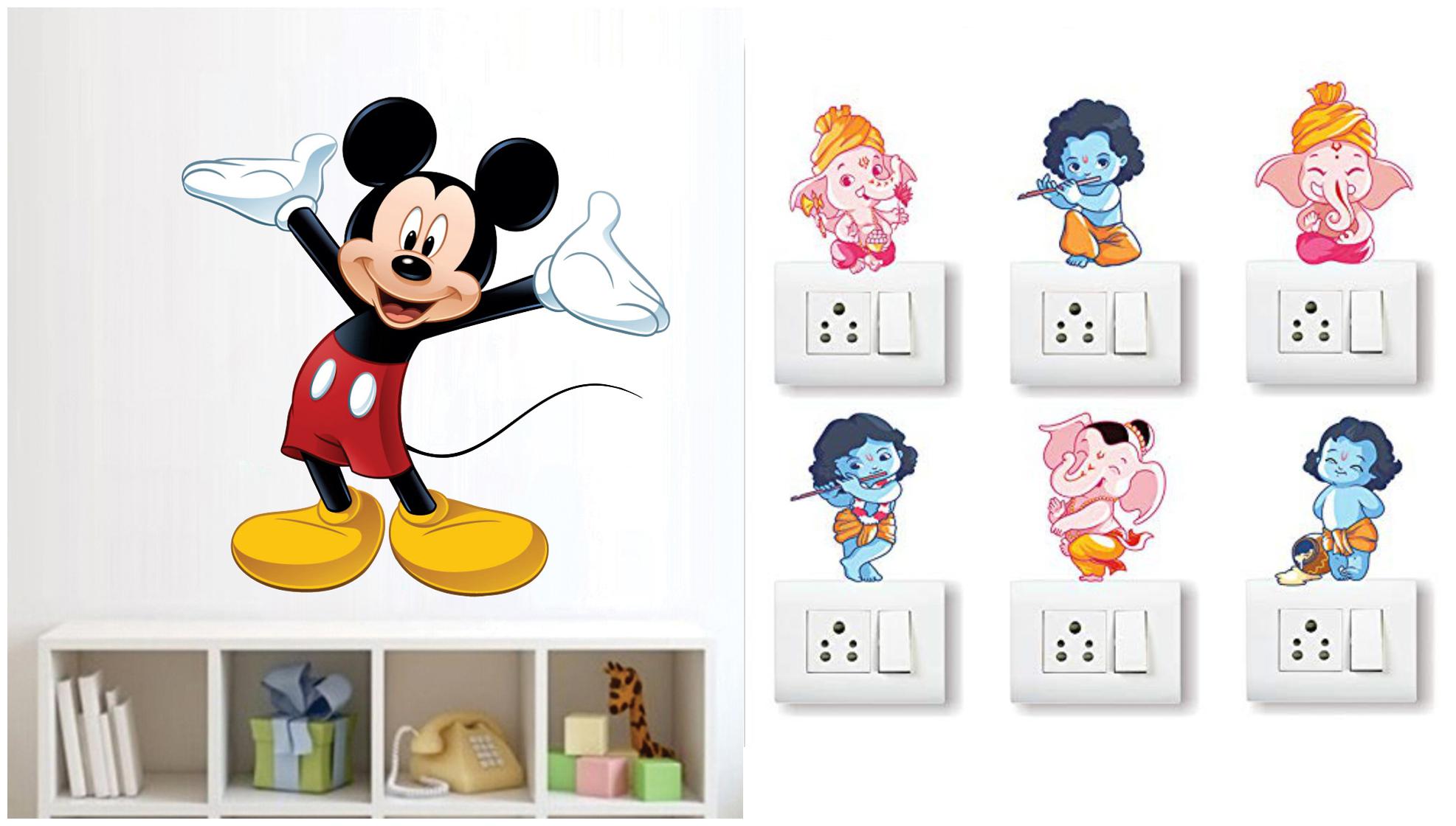 

Eja Art Cute Mickey Mouse Wall And Switch Board Sticker