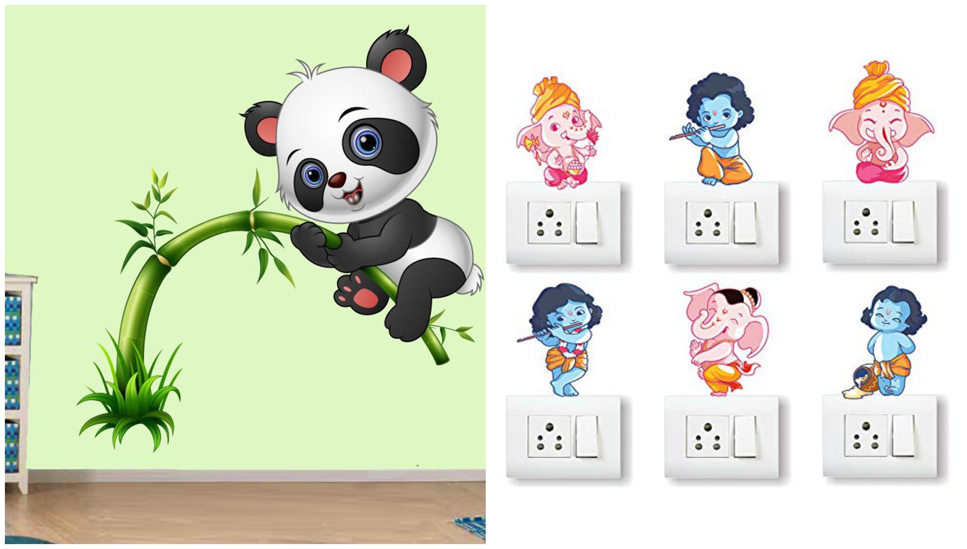 

Eja Art Cute Panda On Tree Wall And Switch Board Sticker