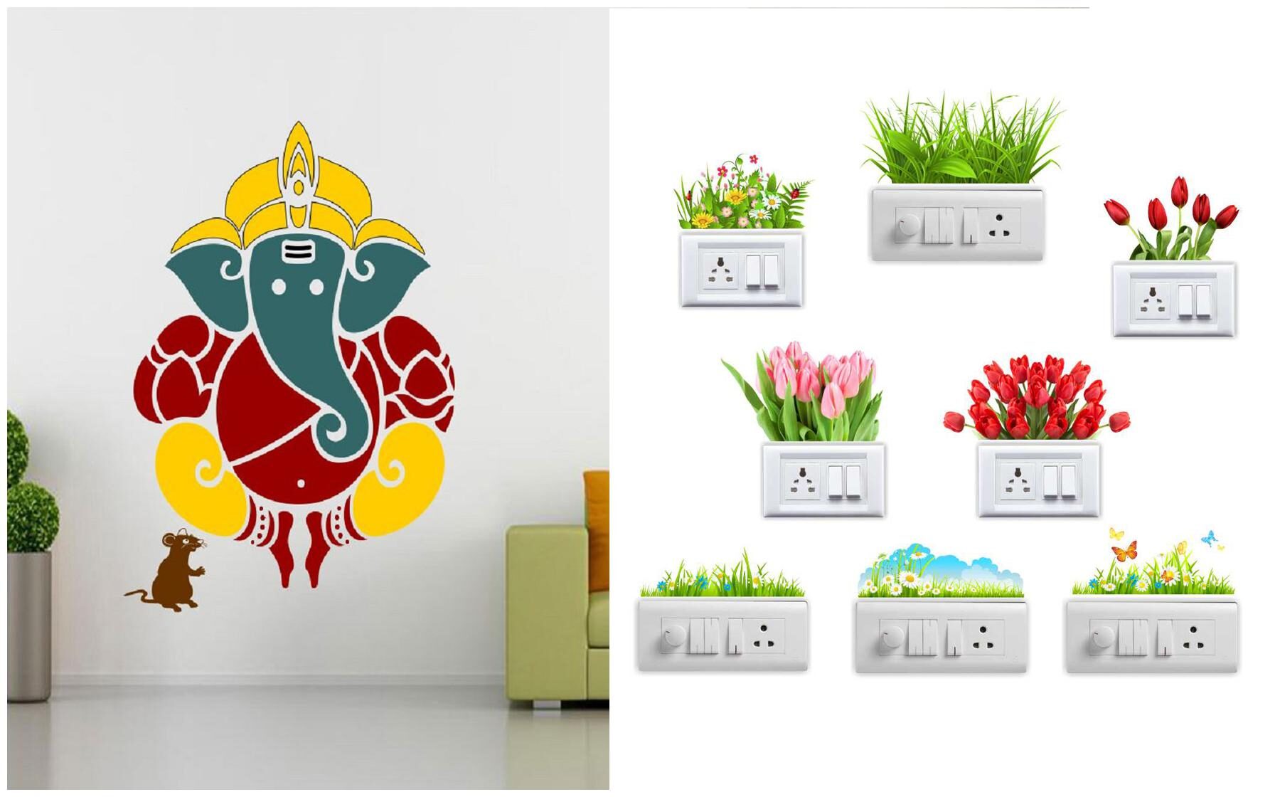 

Eja Art Ganesh Ji Wall And Switch Board Sticker
