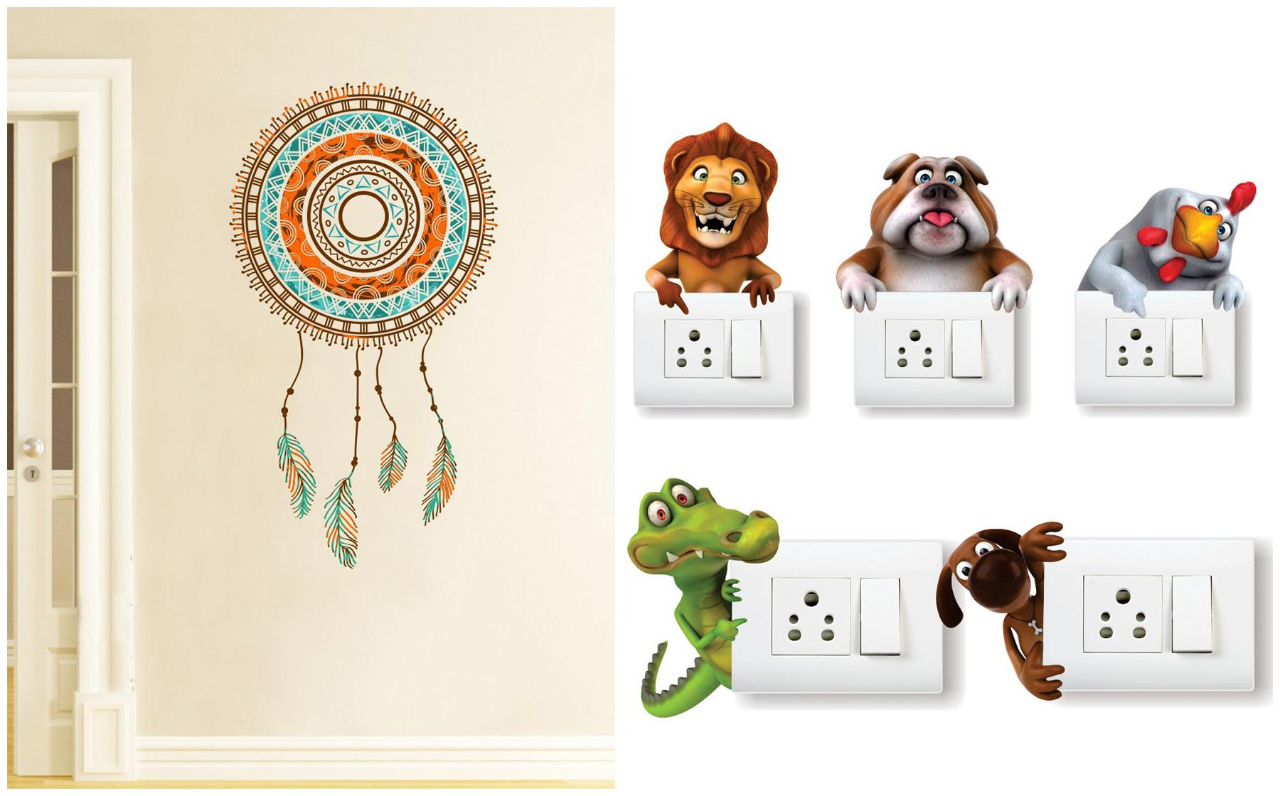 

Eja Art Hand Drawn Dreamcatcher Wall And Switch Board Sticker