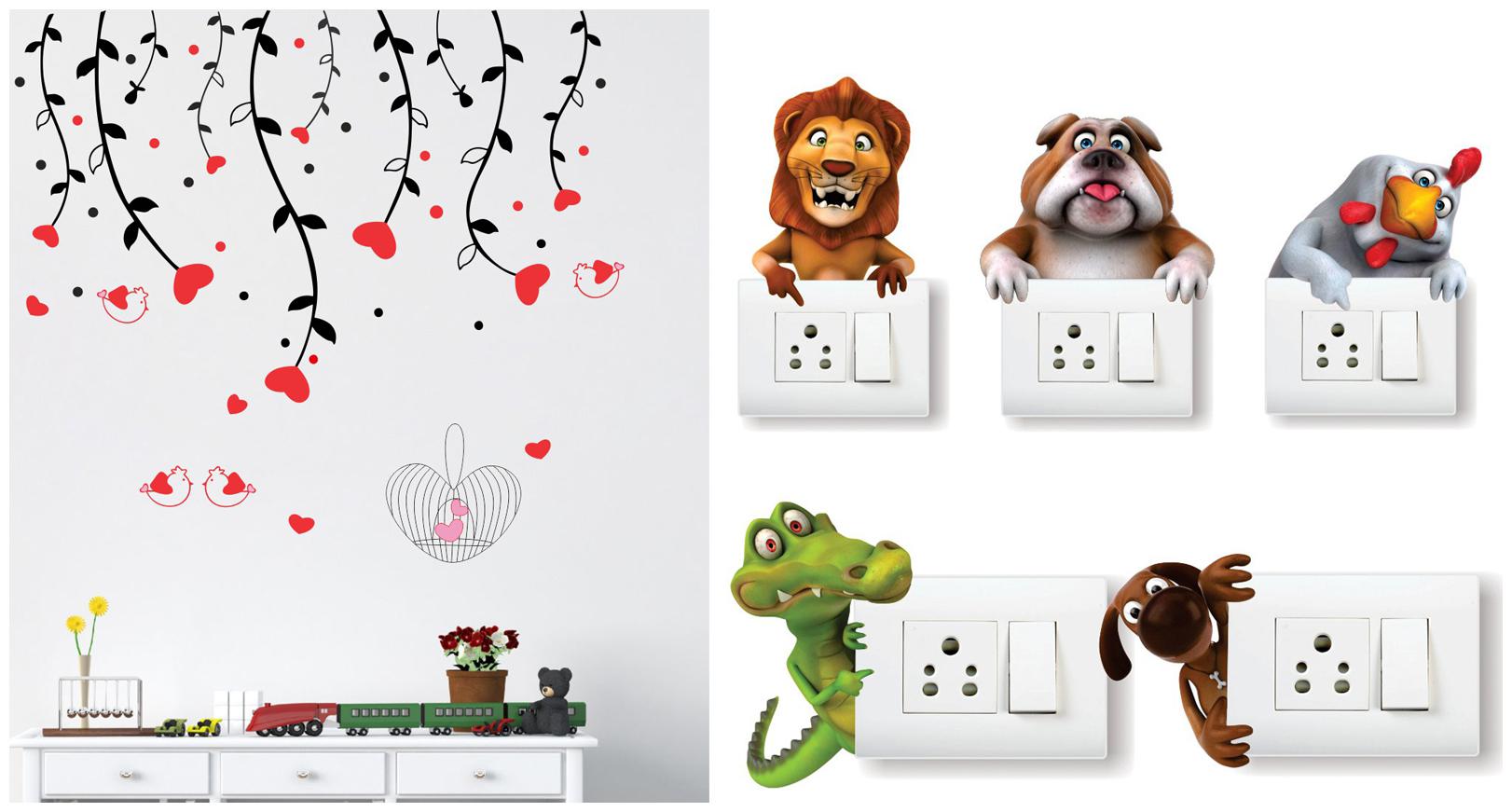 

Eja Art Heart Sparrow Tree Wall And Switch Board Sticker