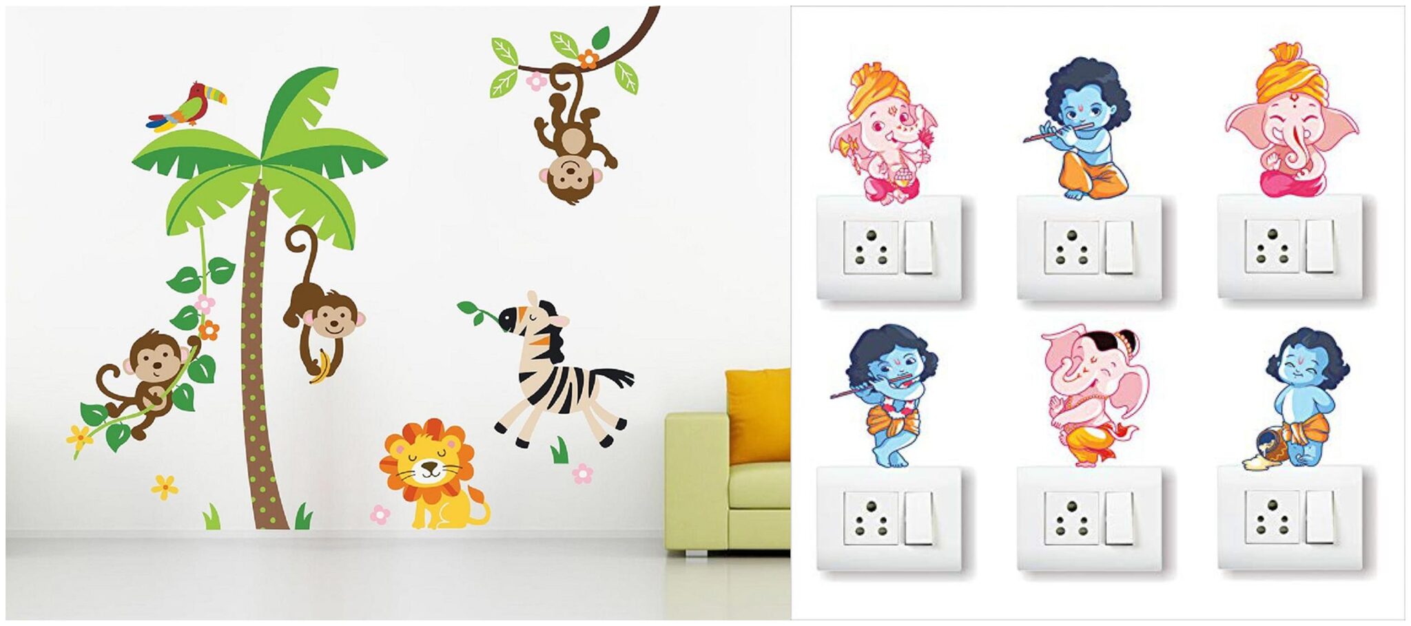 

Eja Art Jungle Wall And Switch Board Sticker