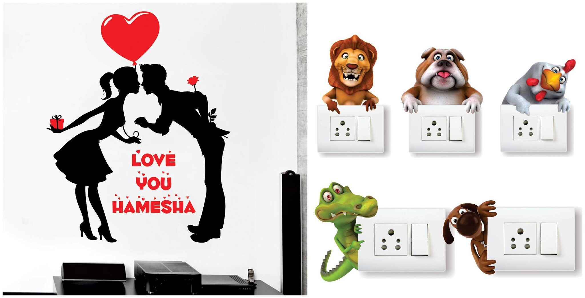 

Eja Art Love You Hamesha Wall And Switch Board Sticker