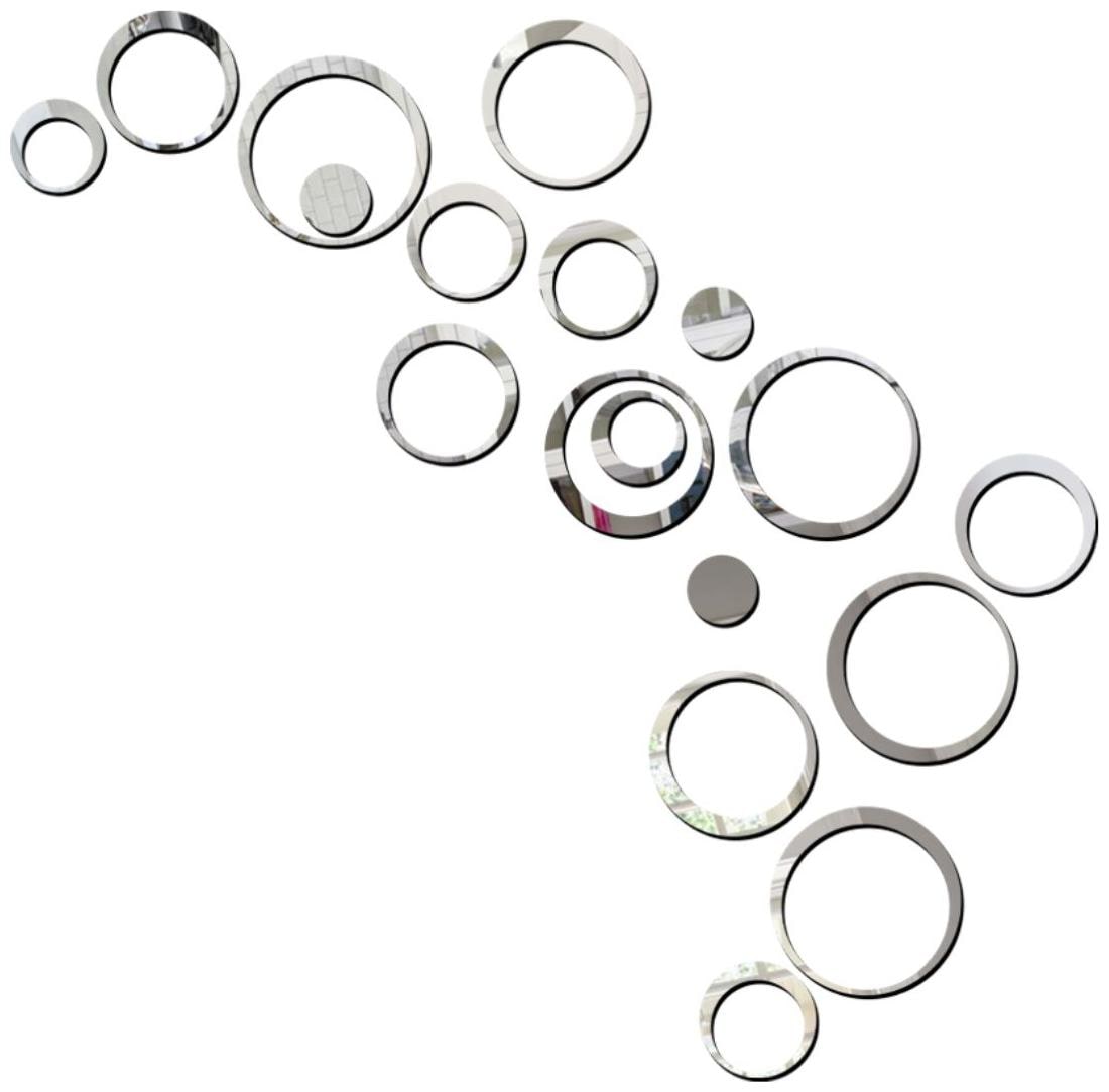 

Eja Art Ring 18 3D Mirror Acrylic Wall Sticker