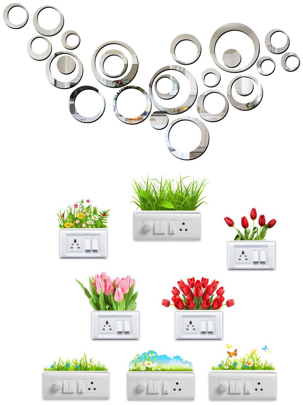 

Eja Art Ring Silver 24 Acrylic Wall And Switch Board Sticker