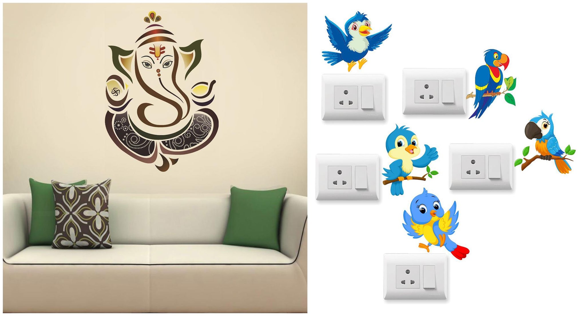 

Eja Art Royal Ganesh Wall And Switch Board Sticker