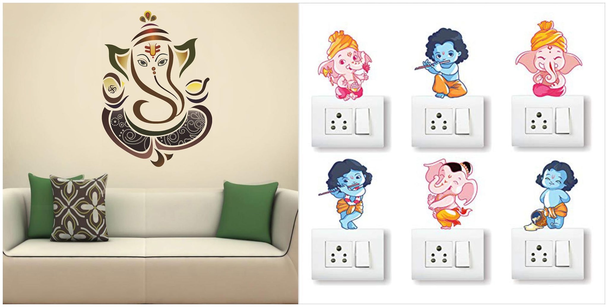 

Eja Art Royal Ganesh Wall And Switch Board Sticker