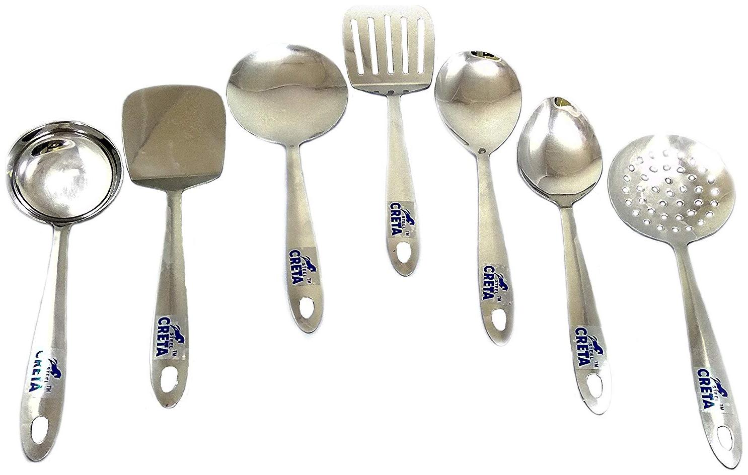 

ekitchen Creta Stainless Steel Serving Laddle Set - (Set of 7 pcs)