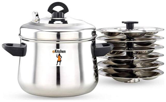 eKitchen Idli Maker Induction Friendly ( Stainless Steel , Set of 1 )