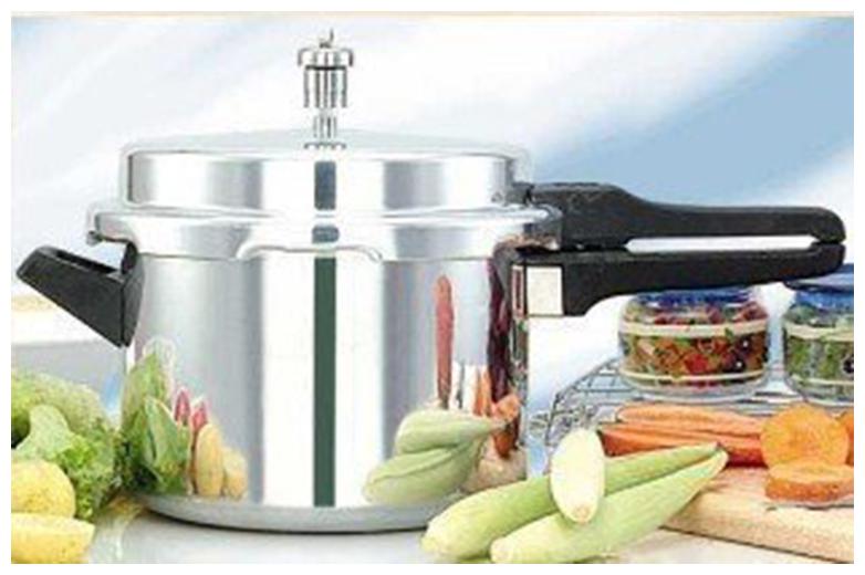 

eKitchen Diamond 12 Litres Aluminium Outer Lid Pressure Cooker(Silver)