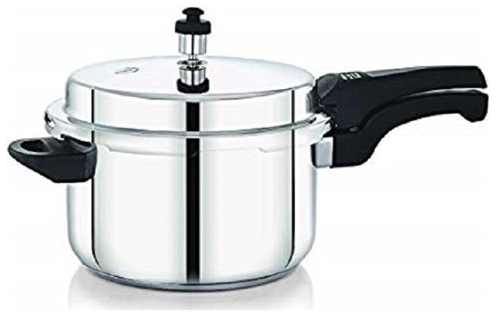 

eKitchen Stainless Steel 3 L Induction Bottom Outer Lid Pressure Cooker - Set of 1