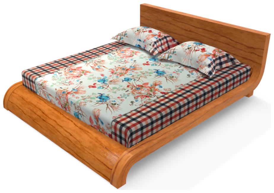 

ELAN DREAMS Cotton Floral Double Size Bedsheet 200 TC ( 1 Bedsheet With 2 Pillow Covers Multi )