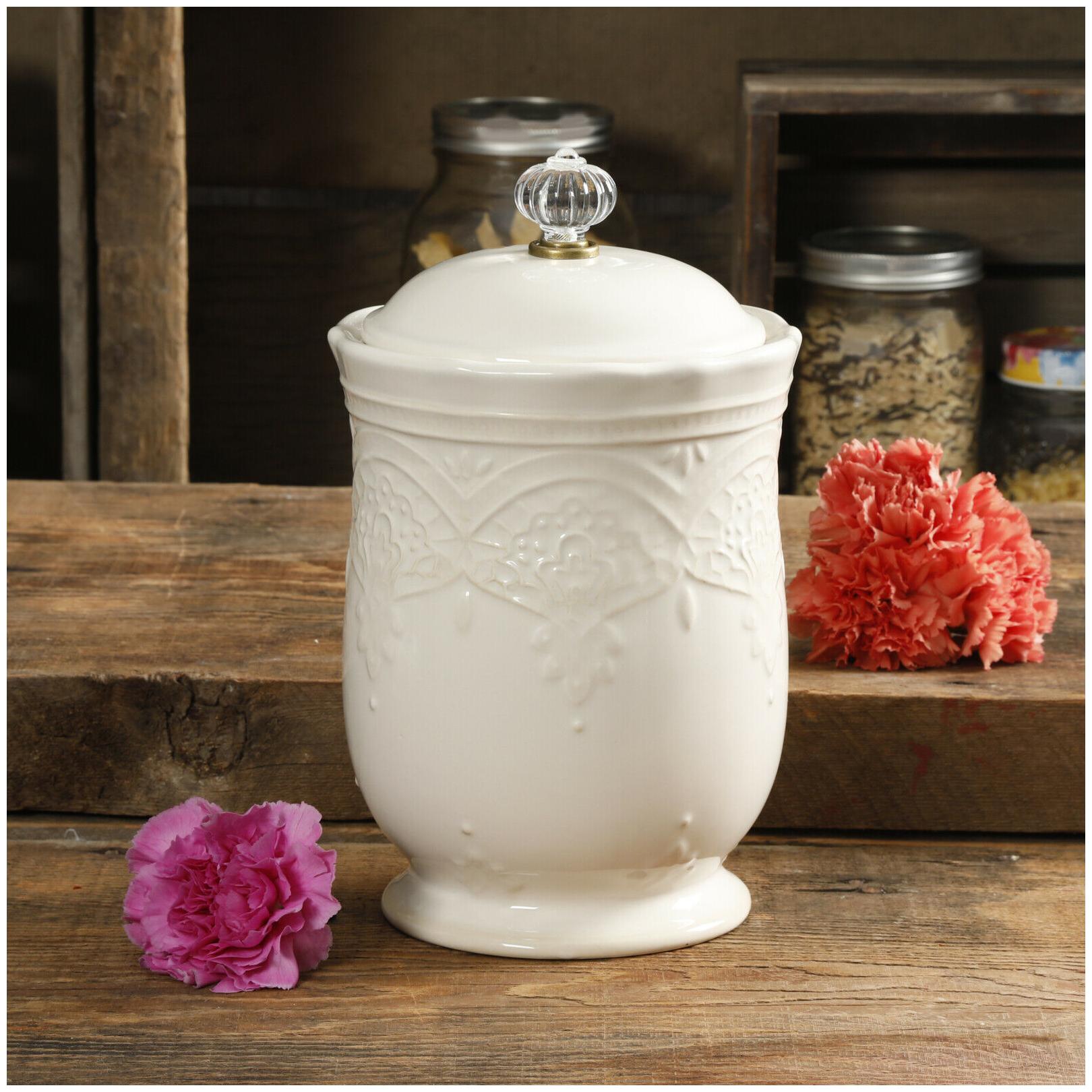 

Elegant 9 1-Inch Canister Acrylic Knob Food Container Storage Pioneer Woman