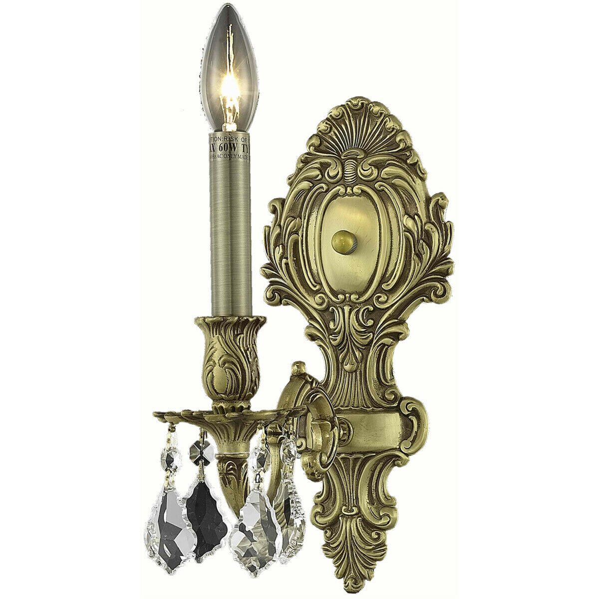 

Elegant Lighting 9601W5FG RC Monarch Wall Sconce French Gold