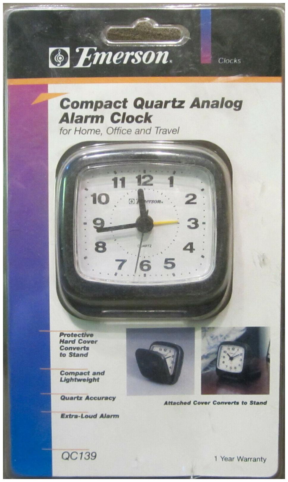 

Emerson QC139 - Compact Quartz Analog Folding Alarm Clock - Extra Loud Alarm