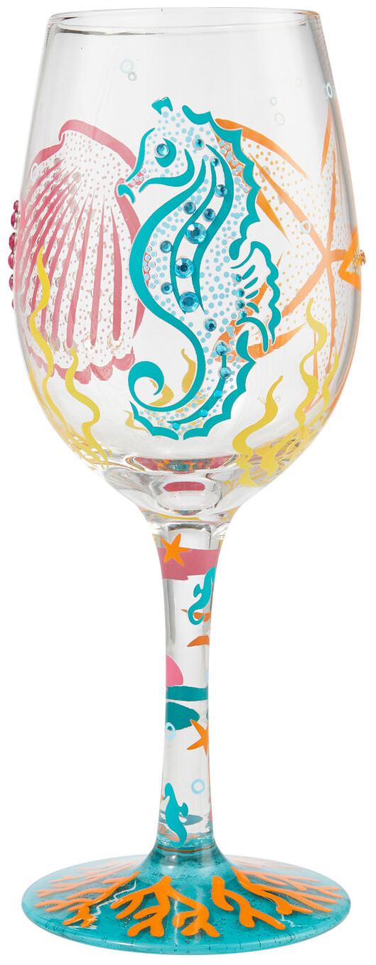 

Enesco E0 Lolita 15oz 8 84 in H Artisan Wine Glass Coastal 6007486